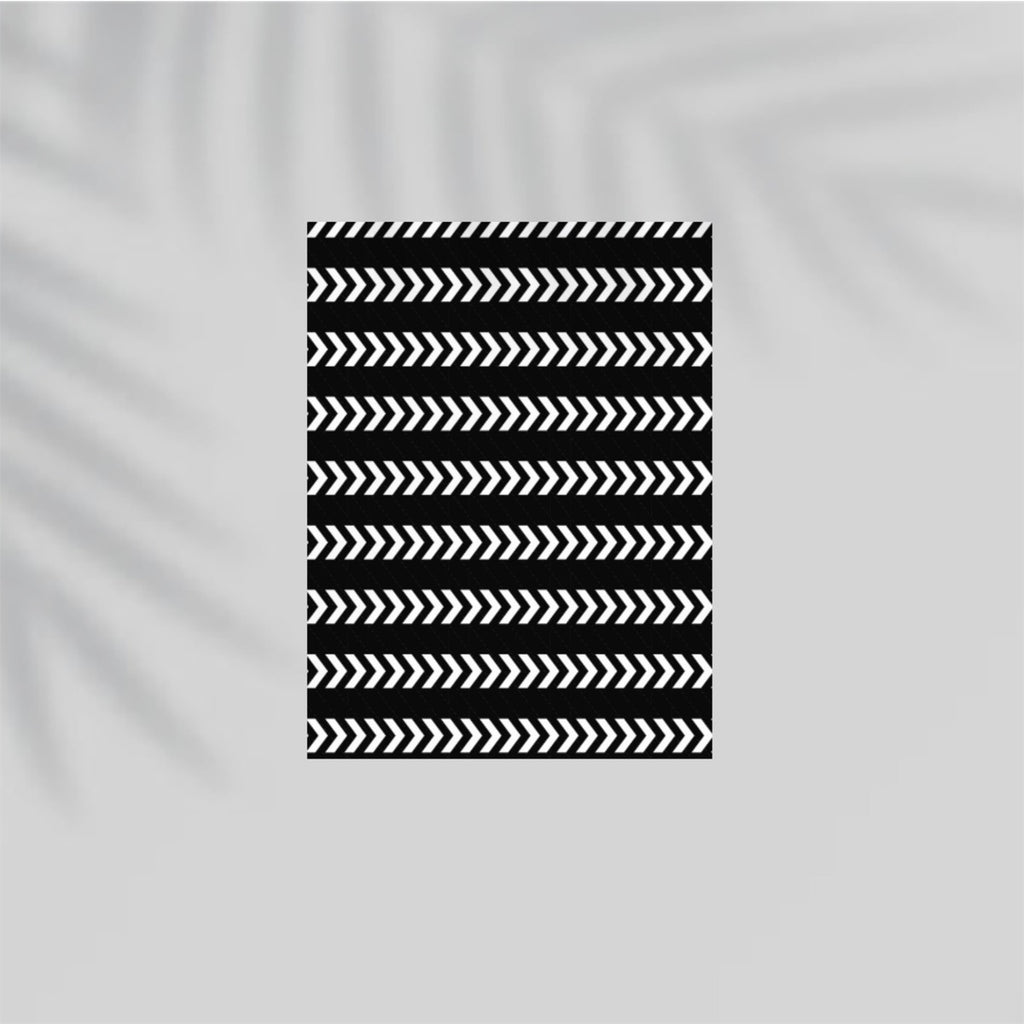 Arrow Black-White Paper Poster