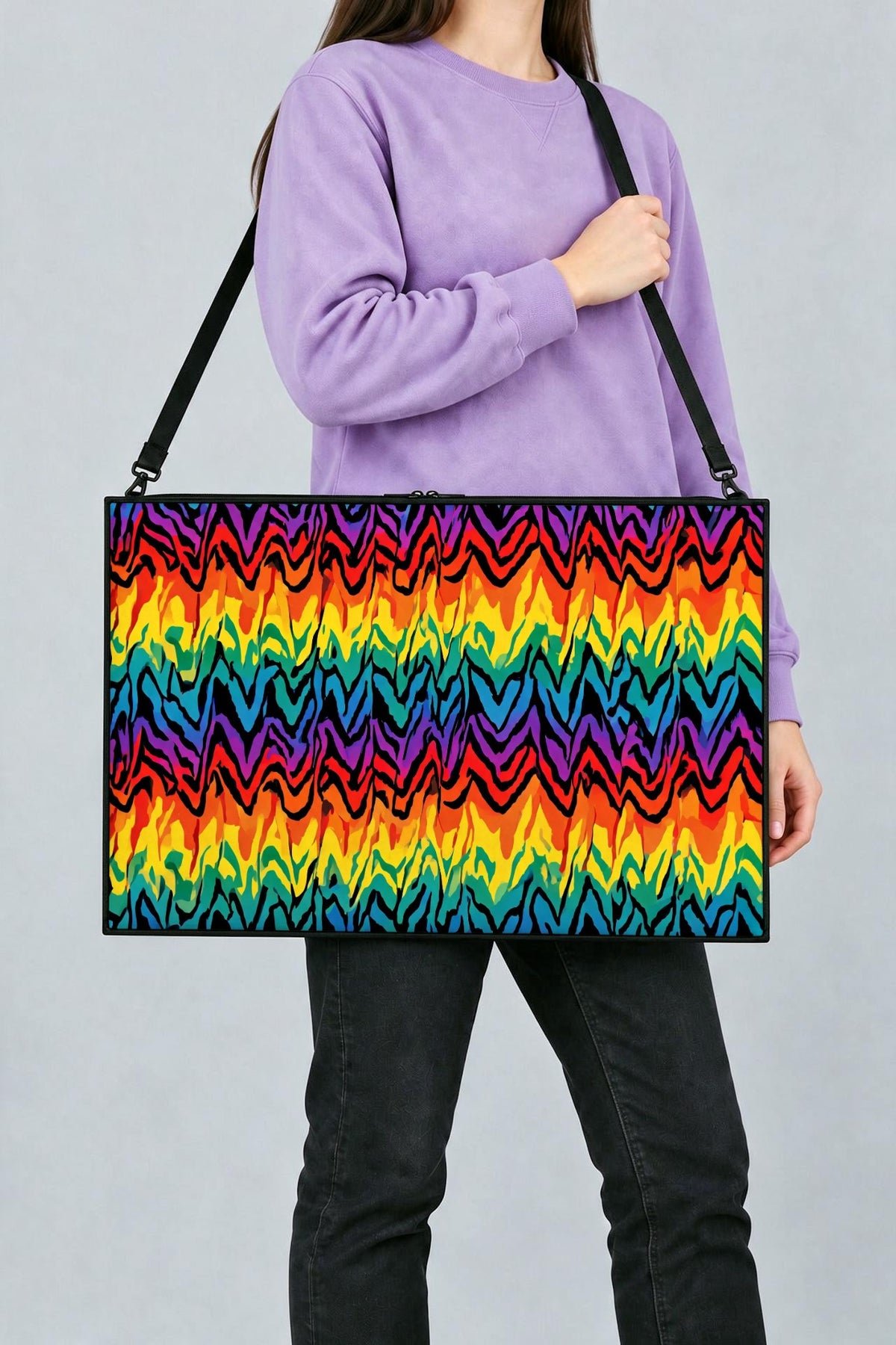 Frequency Zebra Art Bag