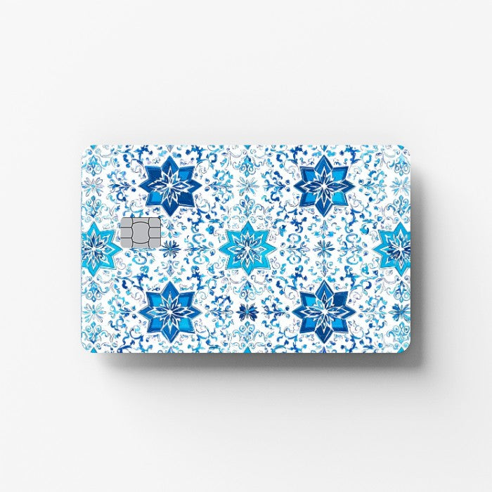 Nile Blue Tiles Credit Card Sticker