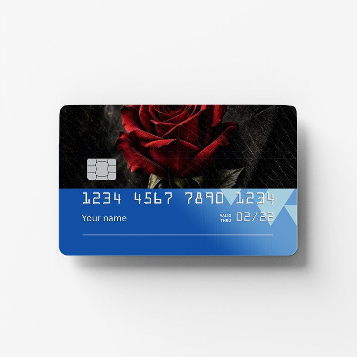Midnight Rose Credit Card Sticker