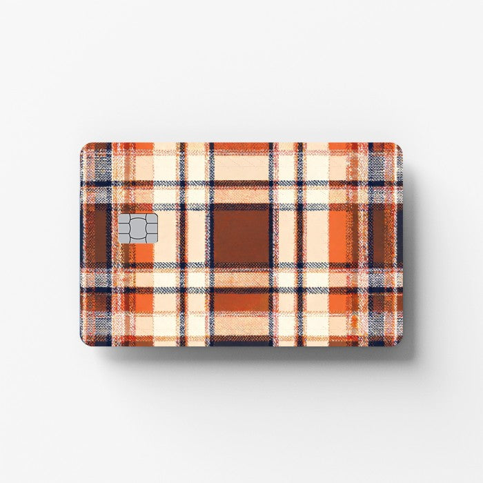 Tartan Cocoa Credit Card Sticker