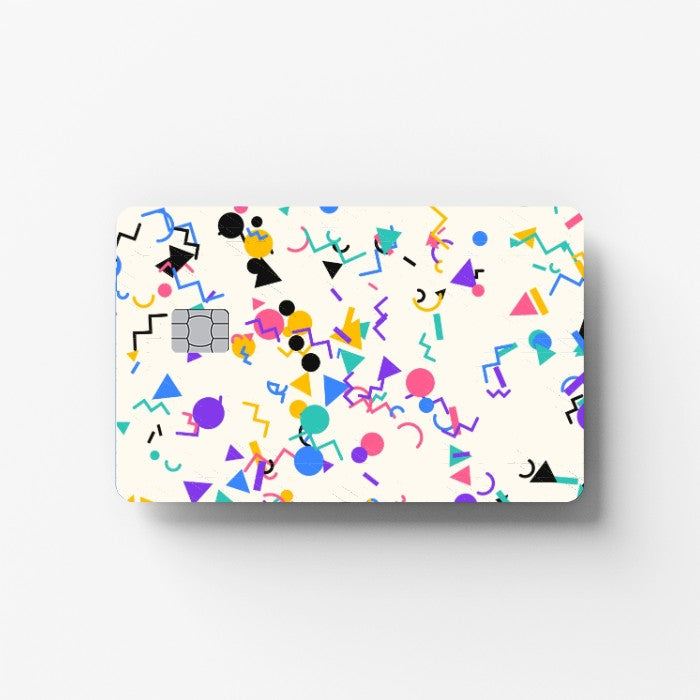 Memphis Confetti Credit Card Sticker