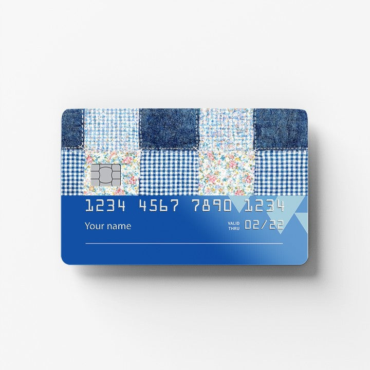Denim Patchwork Credit Card Sticker