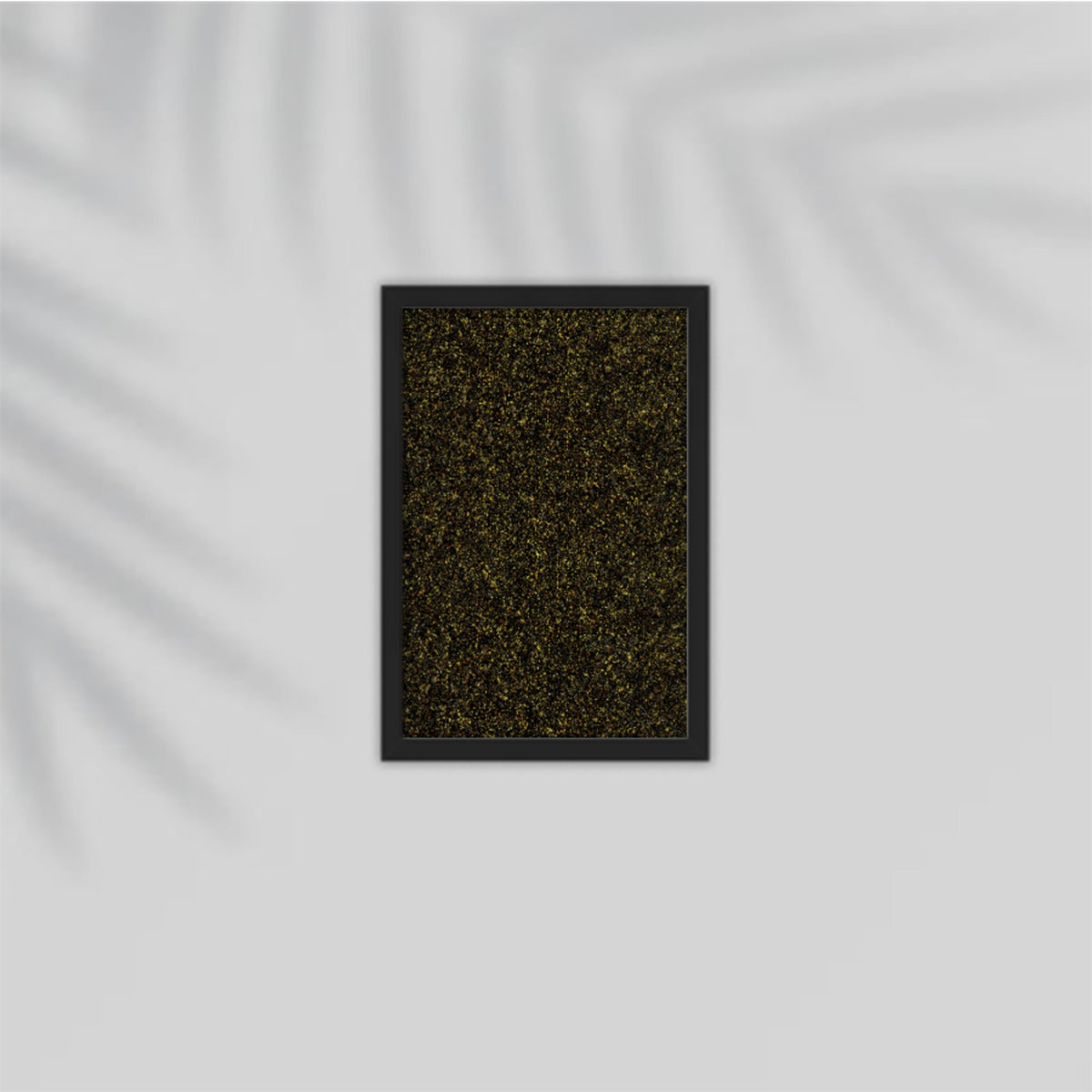 Yellow Glitter Framed Poster