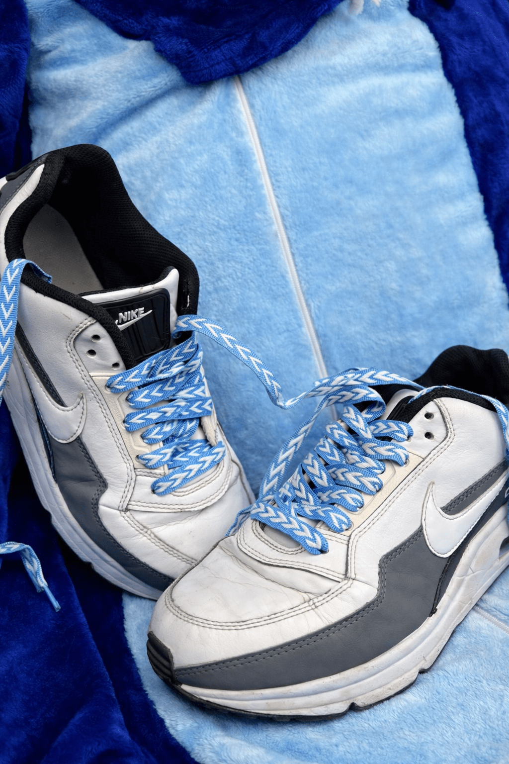 Blue-White Arrows Shoe Laces