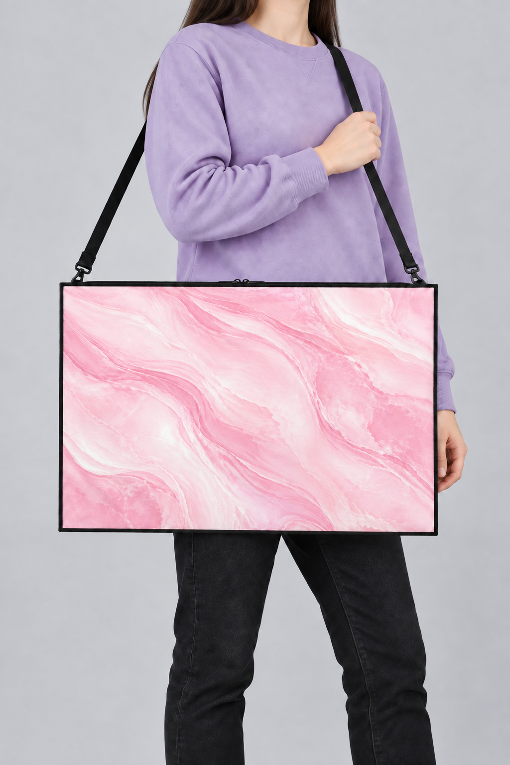 Blush Marble Art Bag