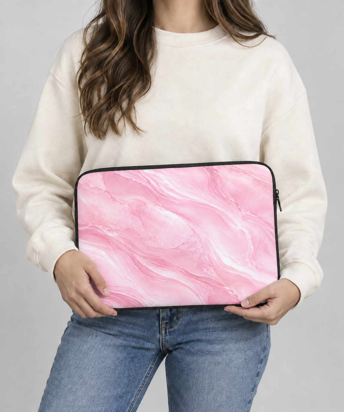 Blush Marble Laptop Sleeve