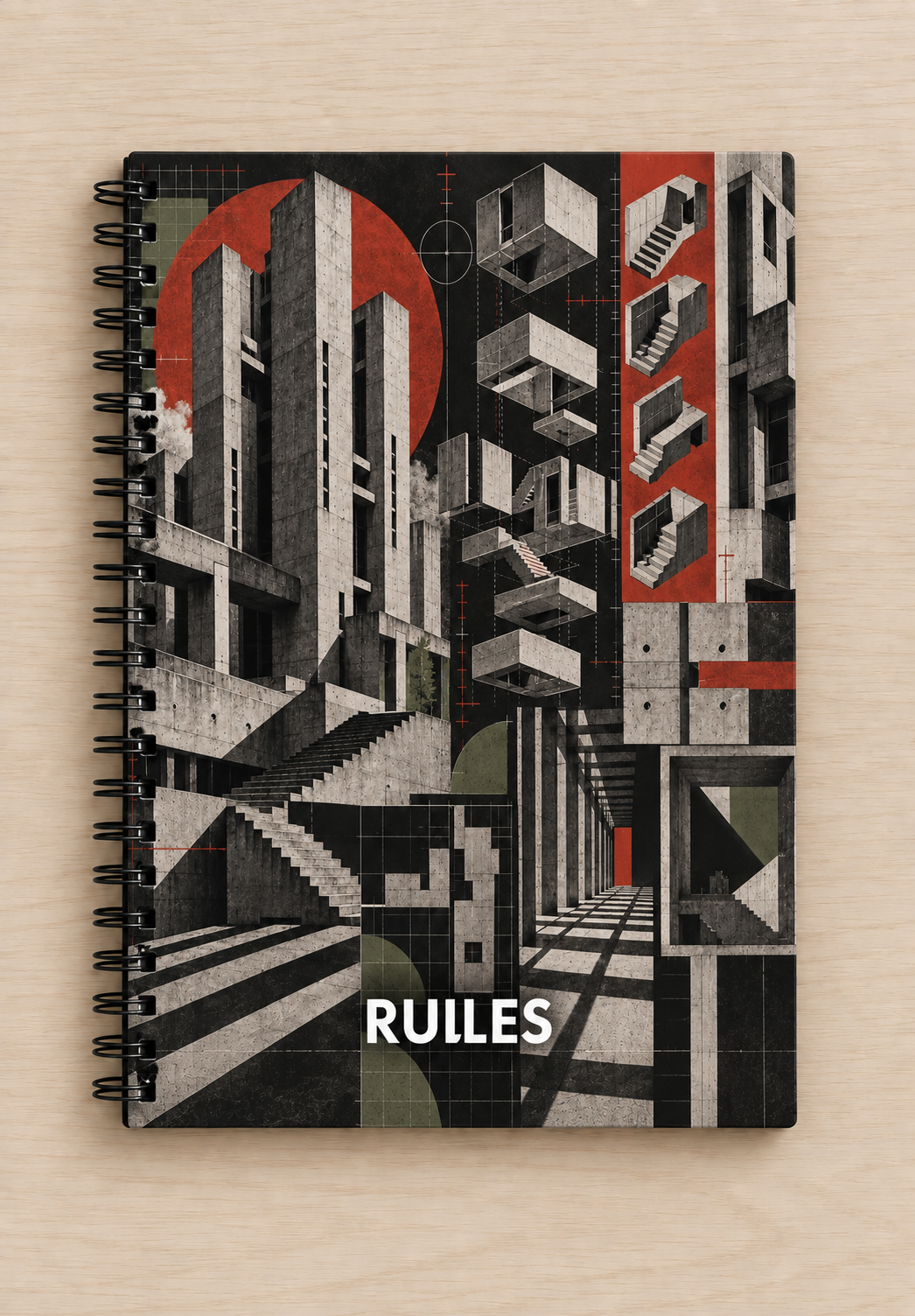 Brutalist Blocks Notebook