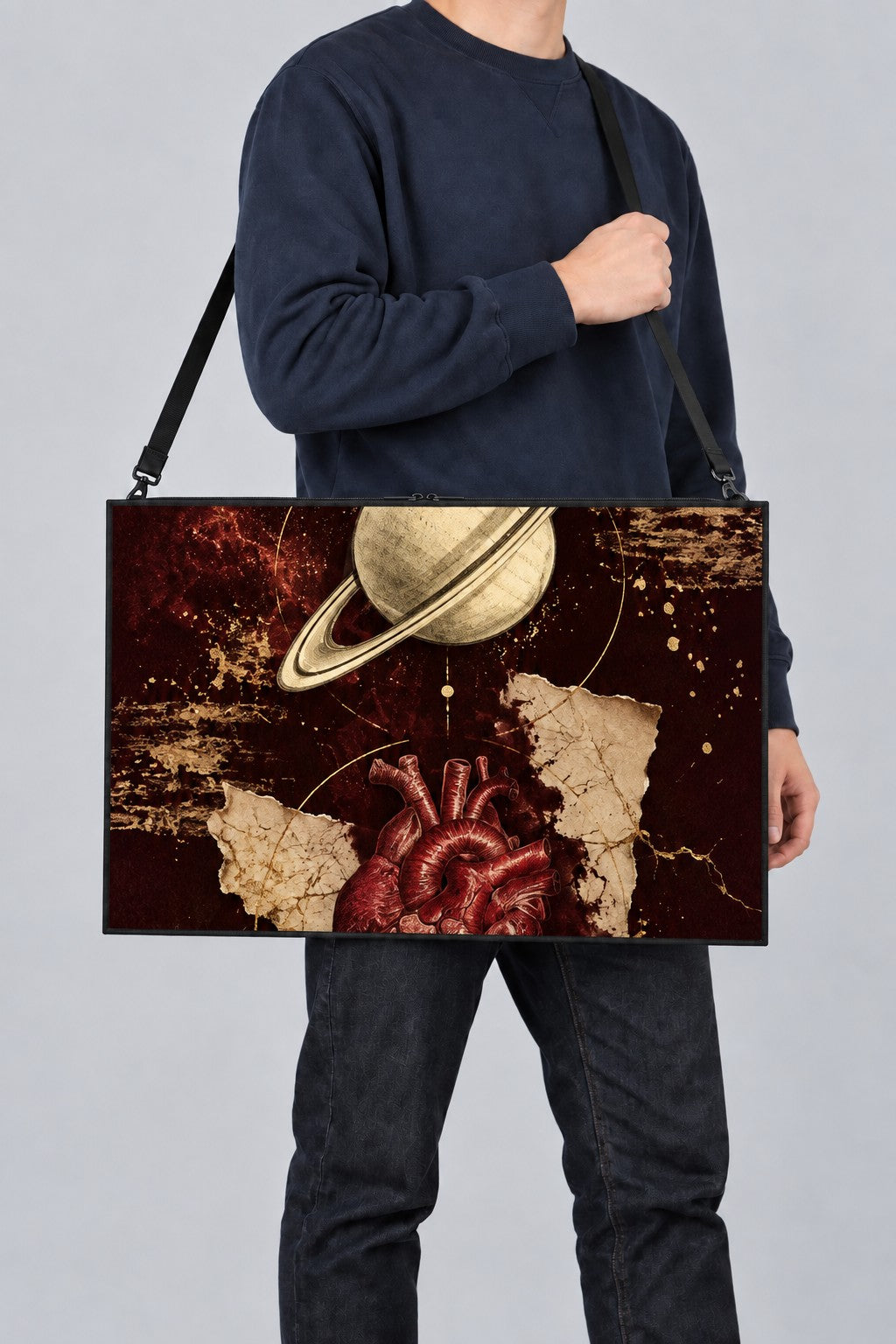 Burgundy Anatomy Art Bag