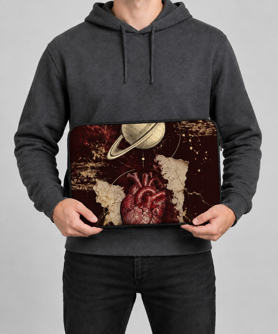 Burgundy Anatomy Laptop Sleeve