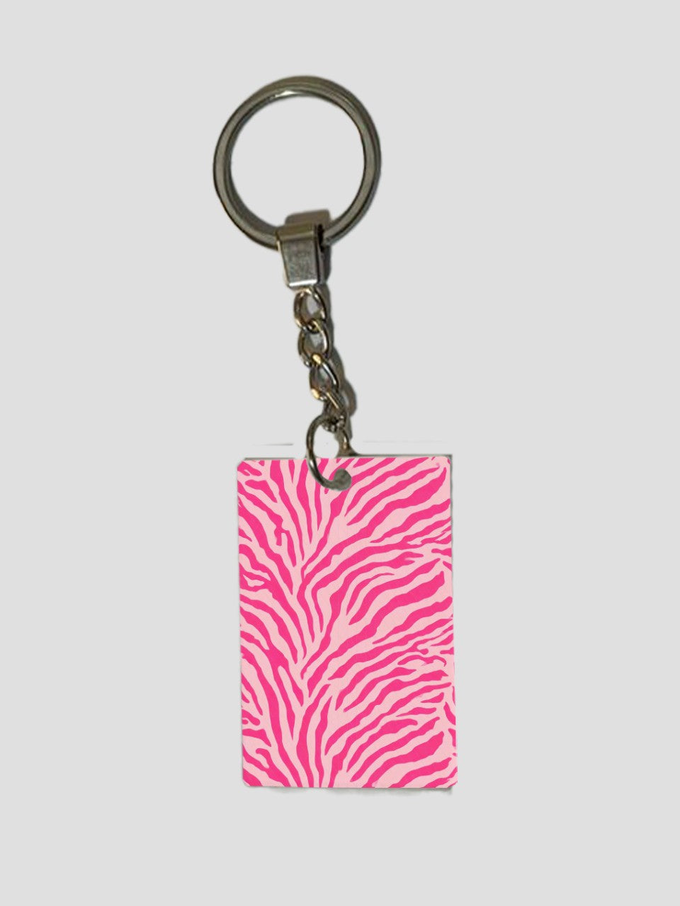 Fuchsia Zebra Keychain
