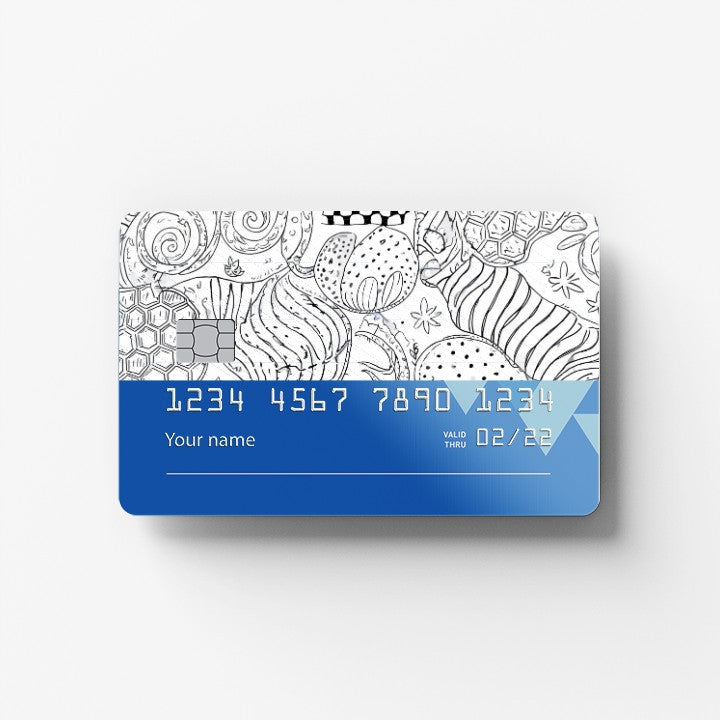 Doodle Maze Credit Card Sticker