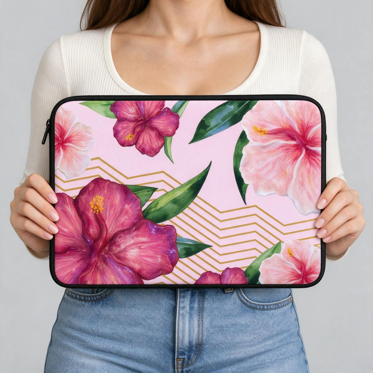 Purple Flowers Laptop Sleeve