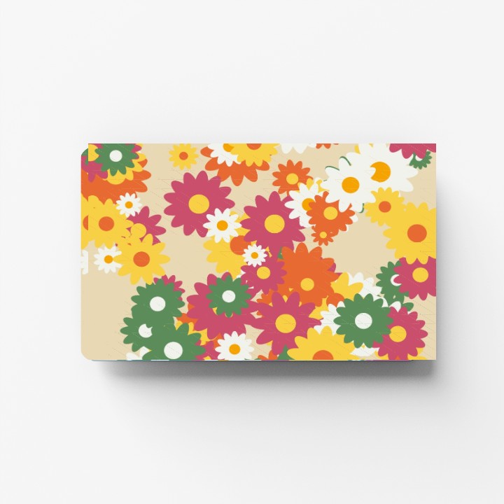 Retro Daisies Credit Card Sticker