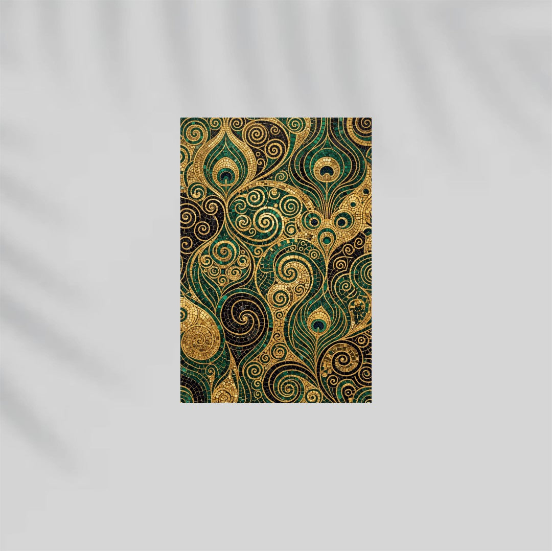 Golden Spirals Paper Poster
