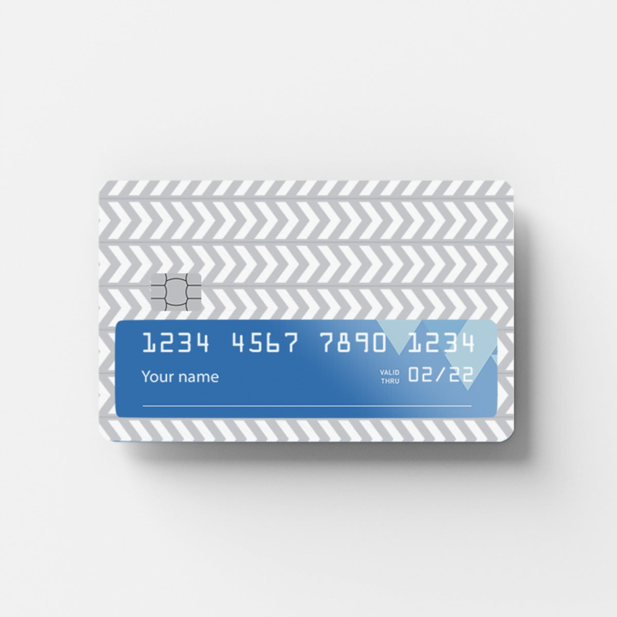 Grey-White Arrows Credit Card Sticker