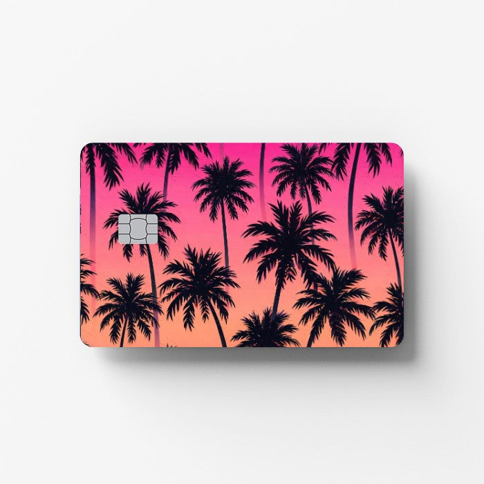 Sunset Palms Credit Card Sticker