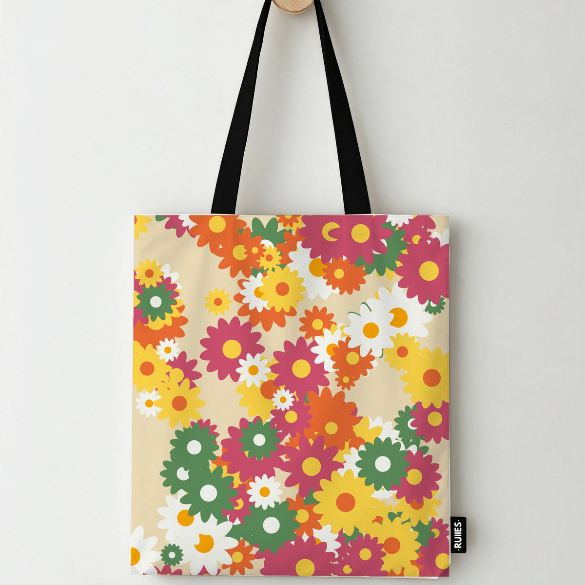 Retro Daisies Tote Bag