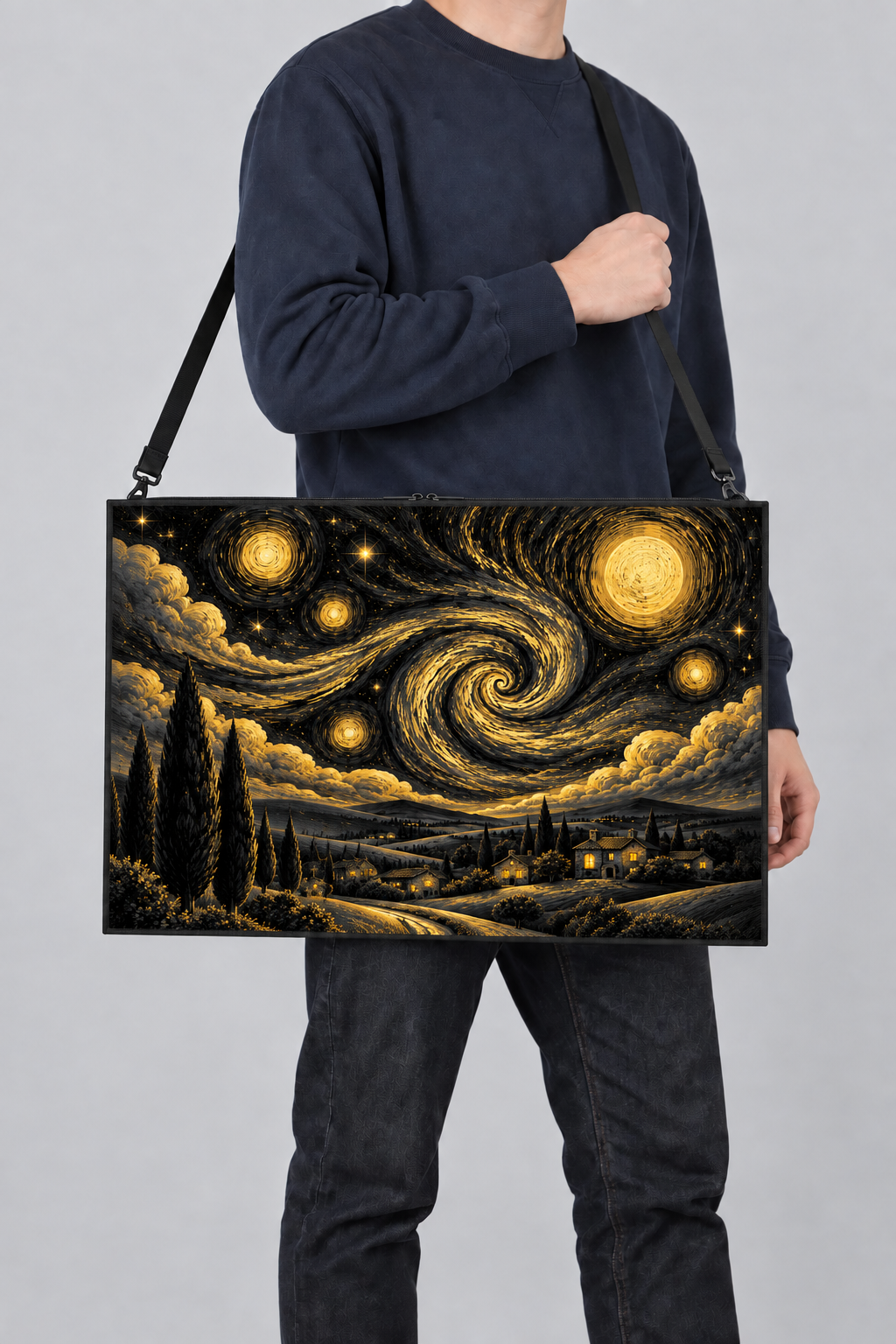 Golden Nocturne Art Bag