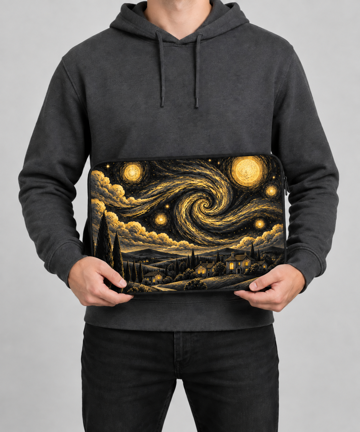 Golden Nocturne Laptop Sleeve
