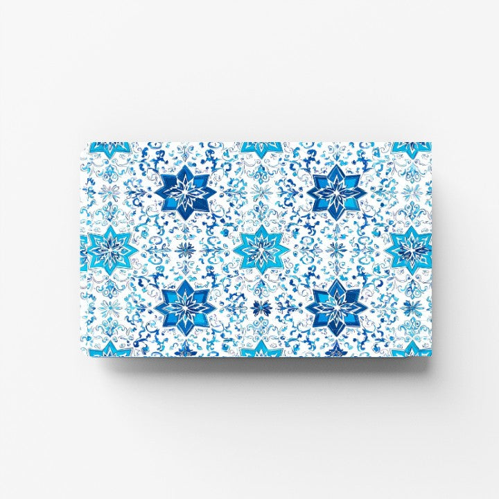 Nile Blue Tiles Credit Card Sticker