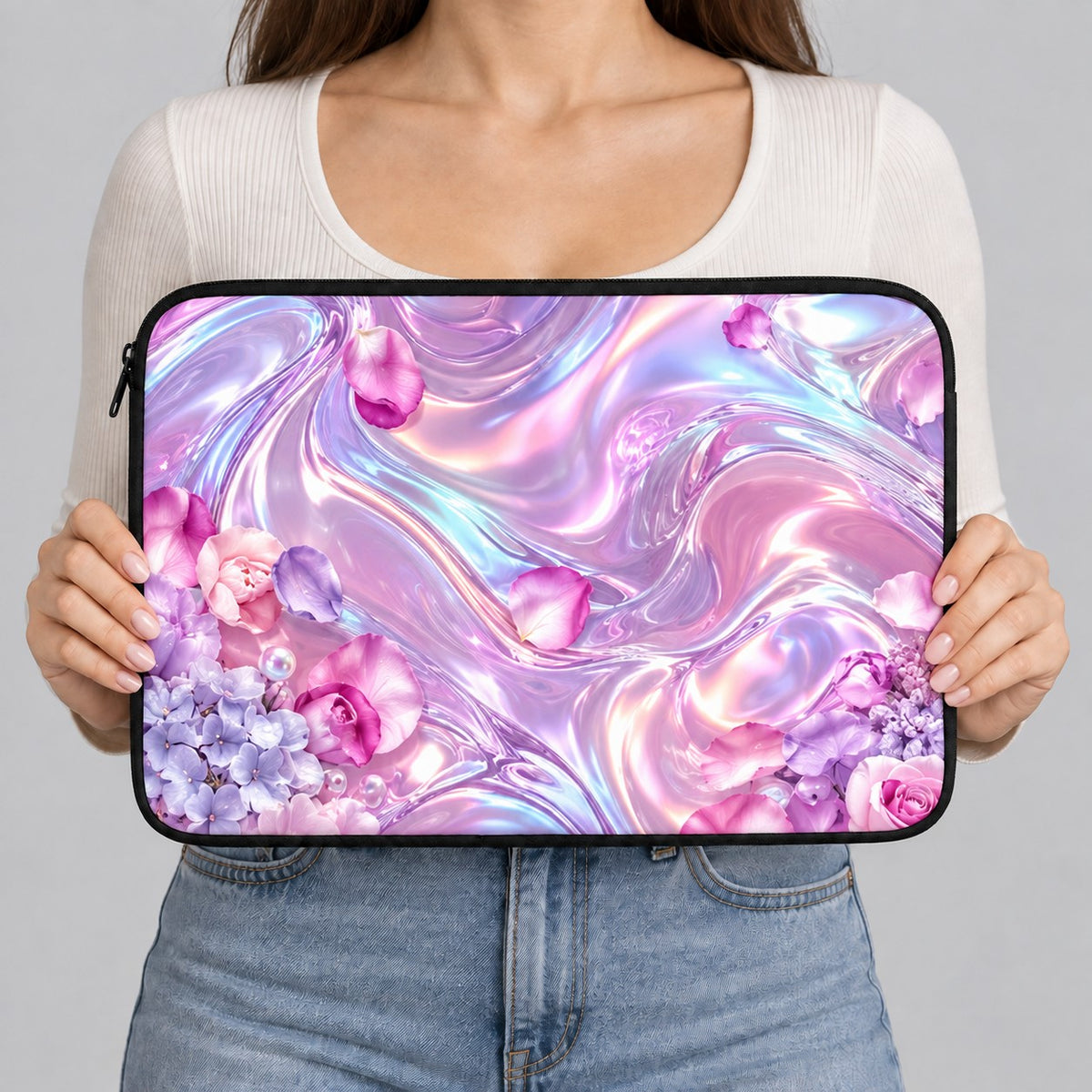 Iridescent Bloom Laptop Sleeve