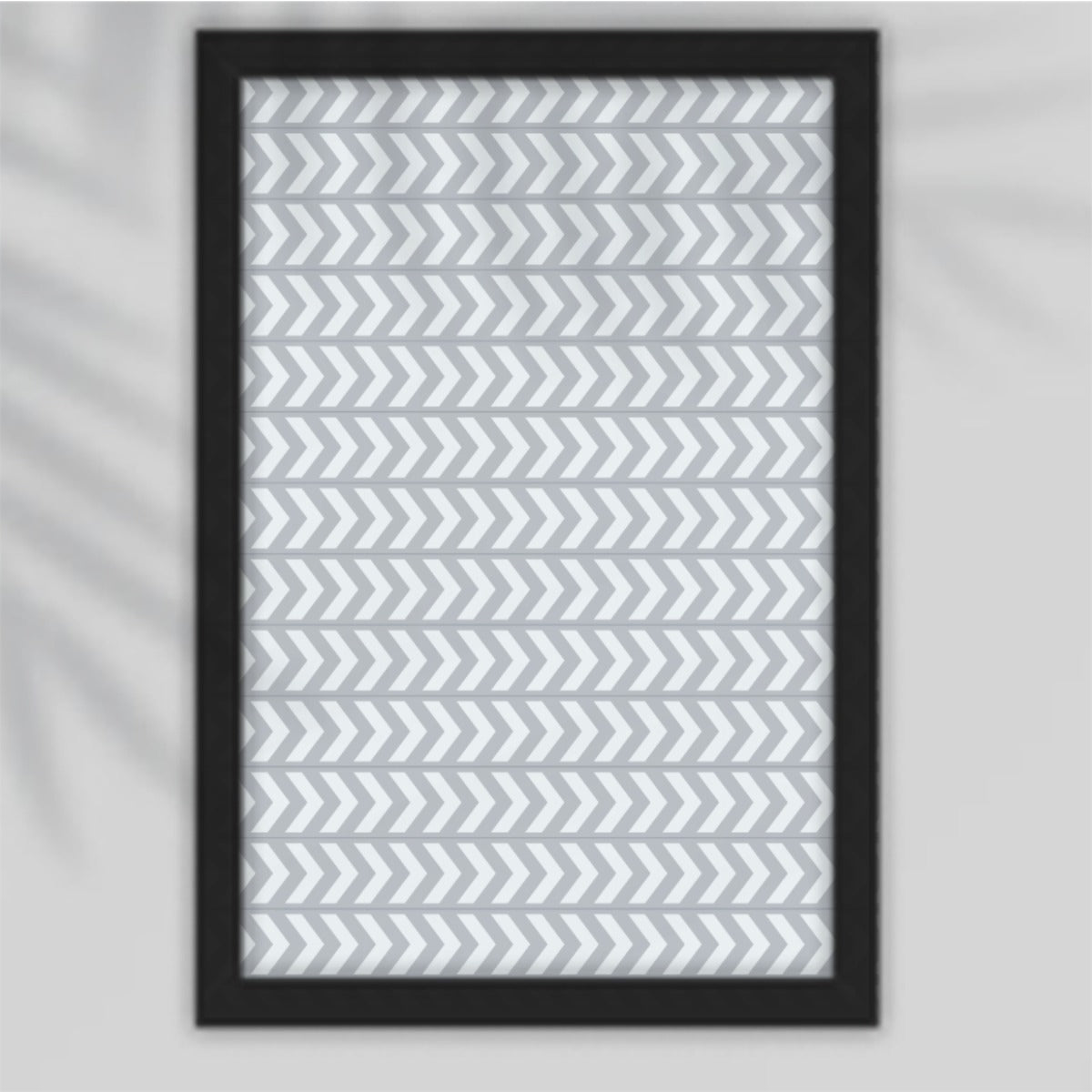 Grey-White Arrows Framed Poster