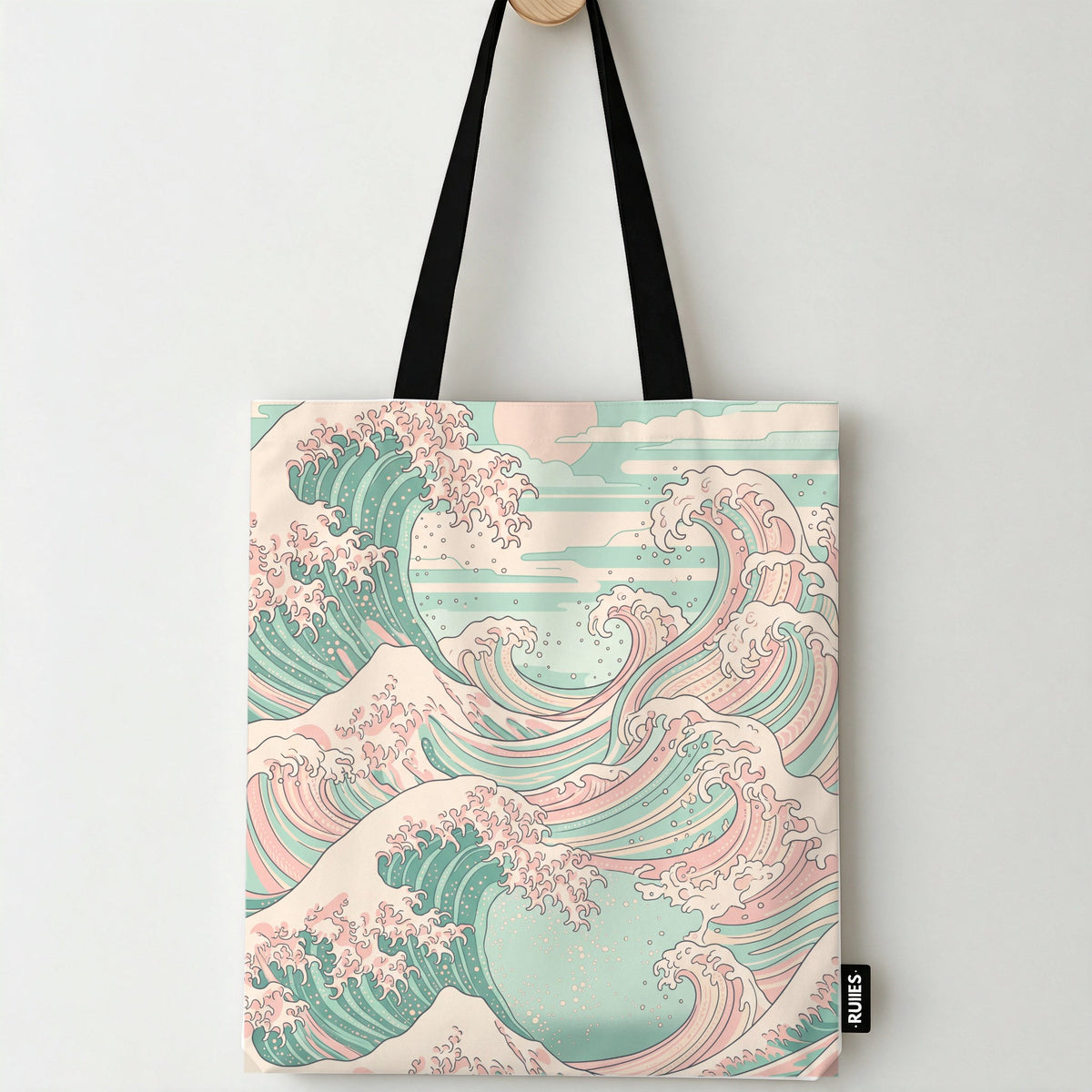 Pink Wave Tote Bag