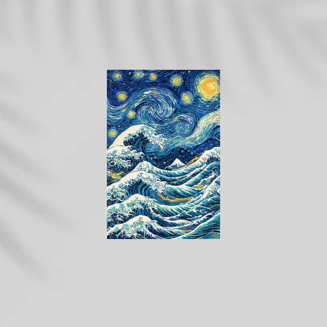 Starry Waves Paper Poster