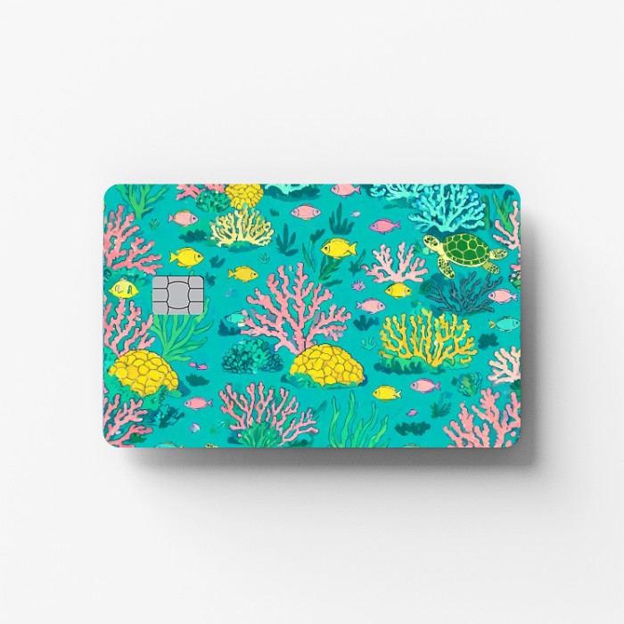 Tropical Reef Credit Card Sticker