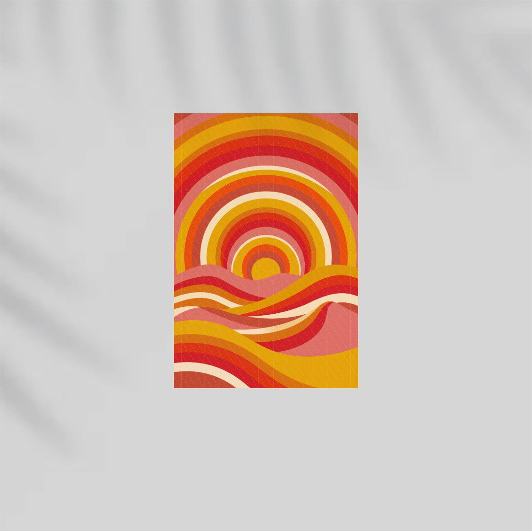 Sunset Stripes Paper Poster