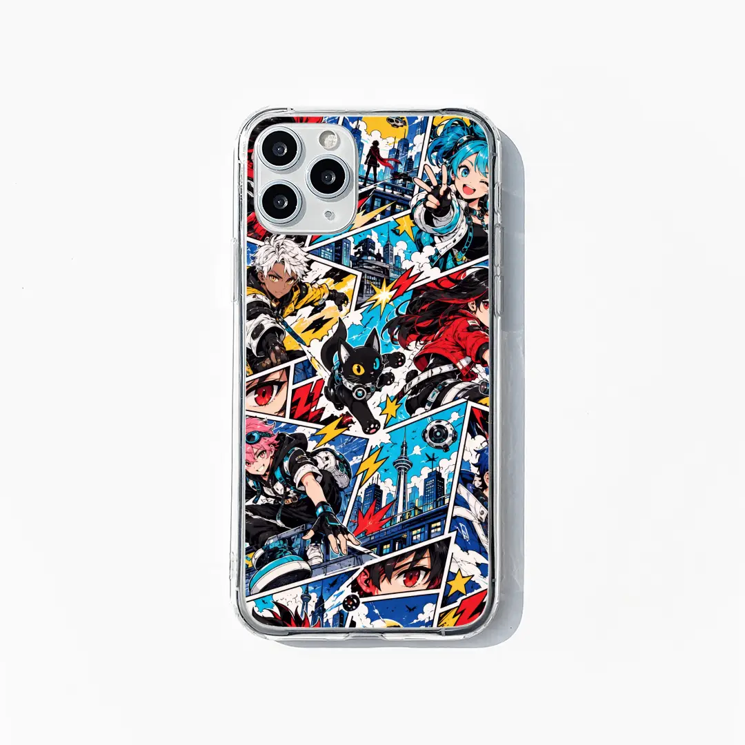 Neon Manga Rush phone case