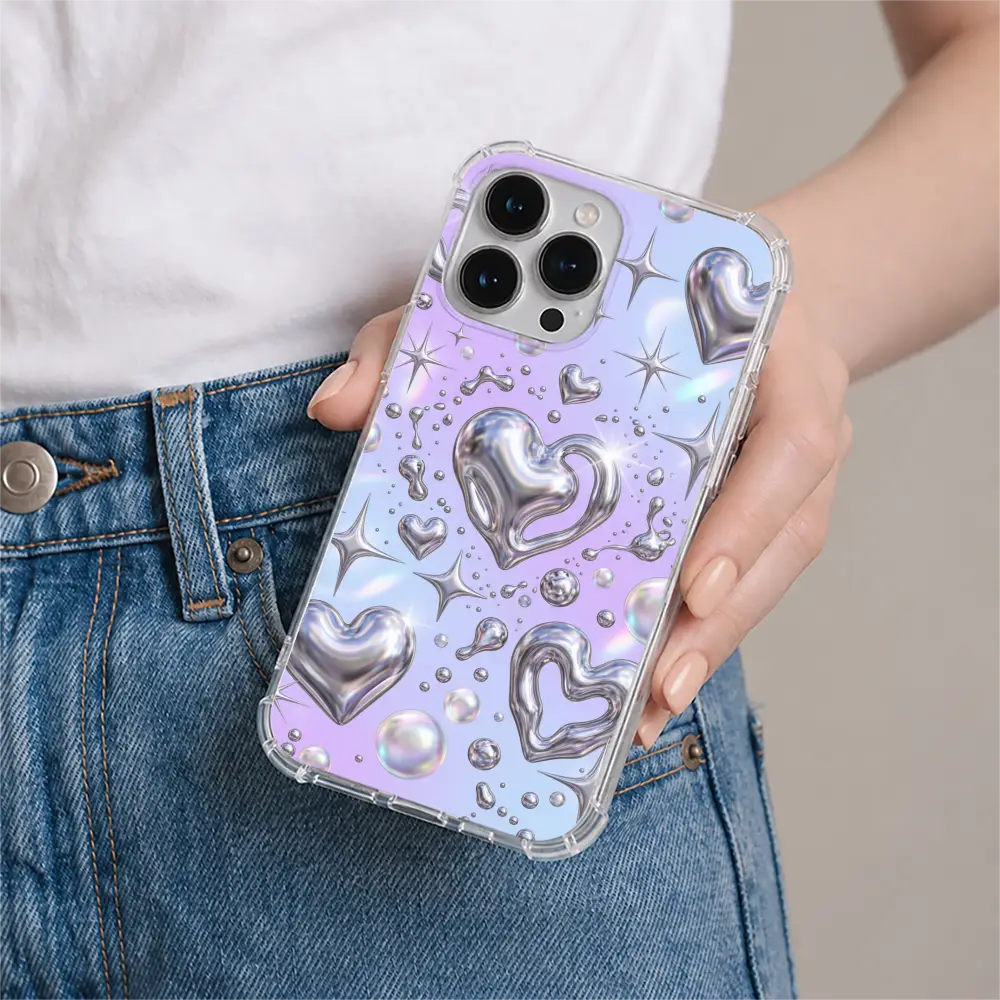 Chrome Bubbles phone case