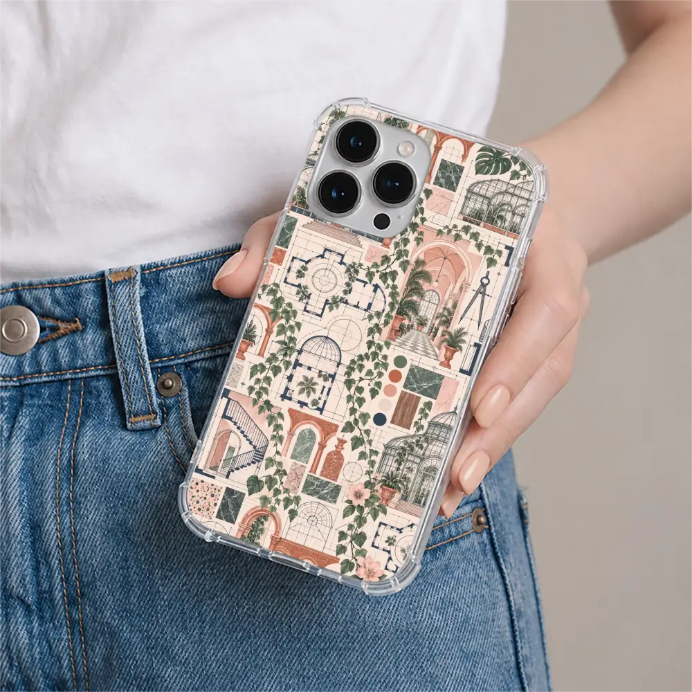 Botanical Structures phone case in hand