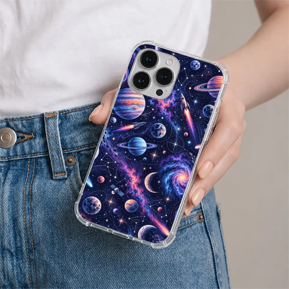 Deep Orbit phone case in hand