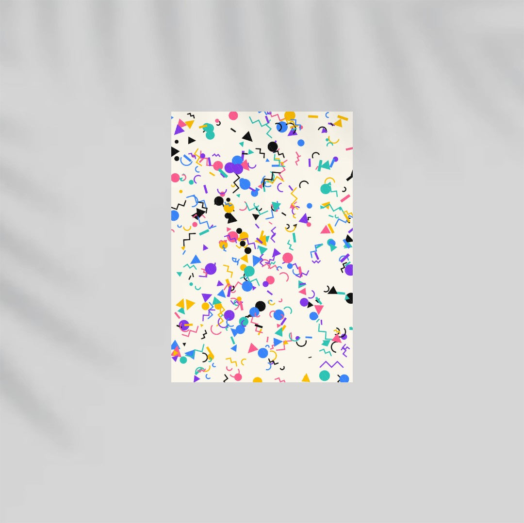Memphis Confetti Paper Poster