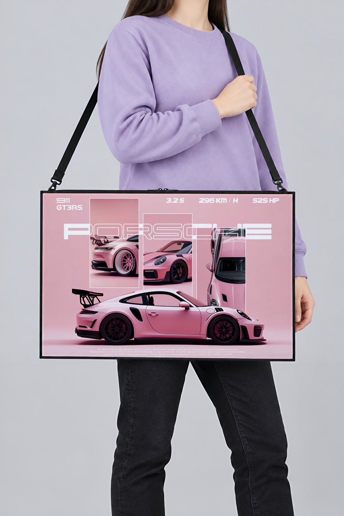 Pink Porsche Art Bag