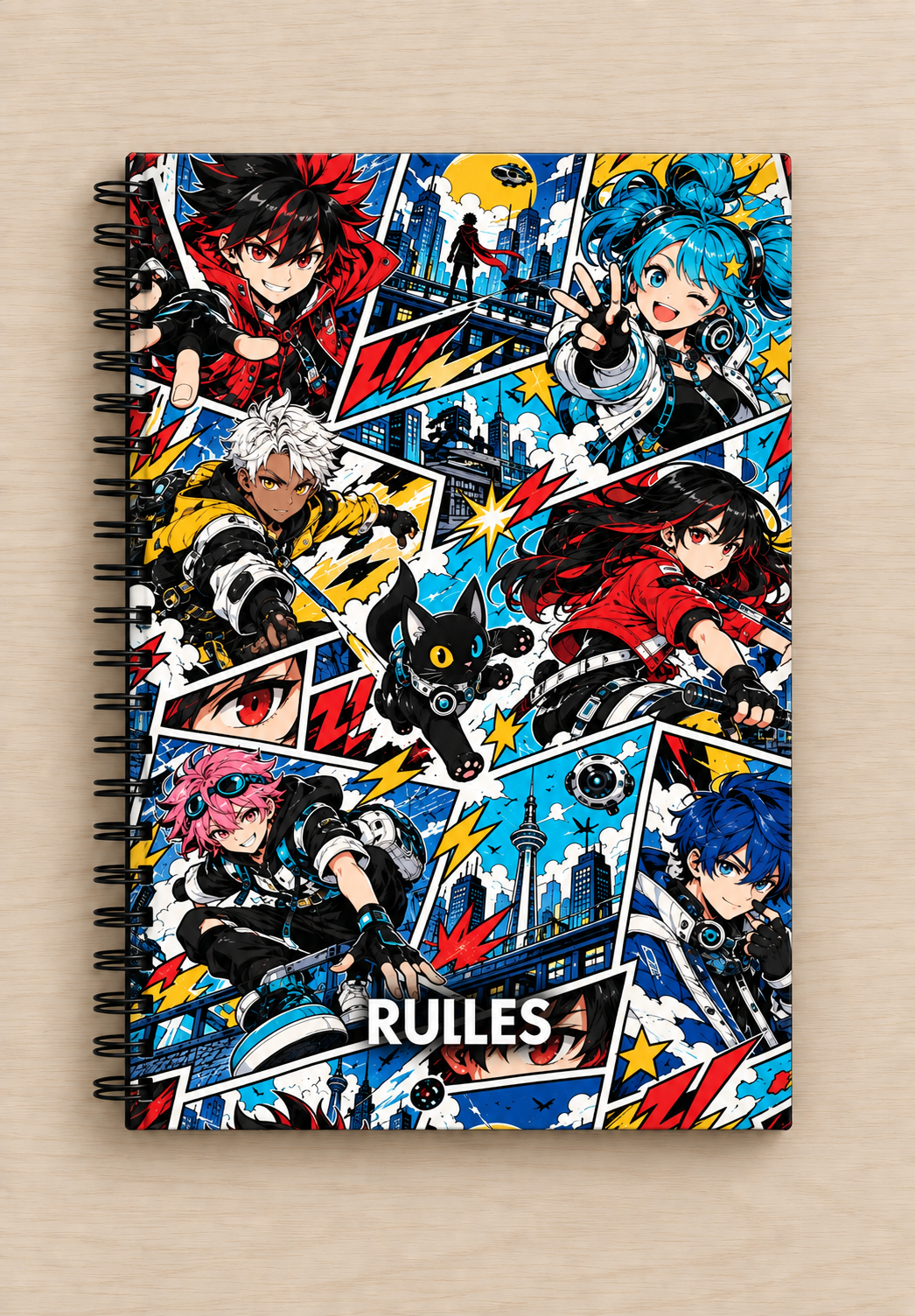 Neon Manga Rush Notebook