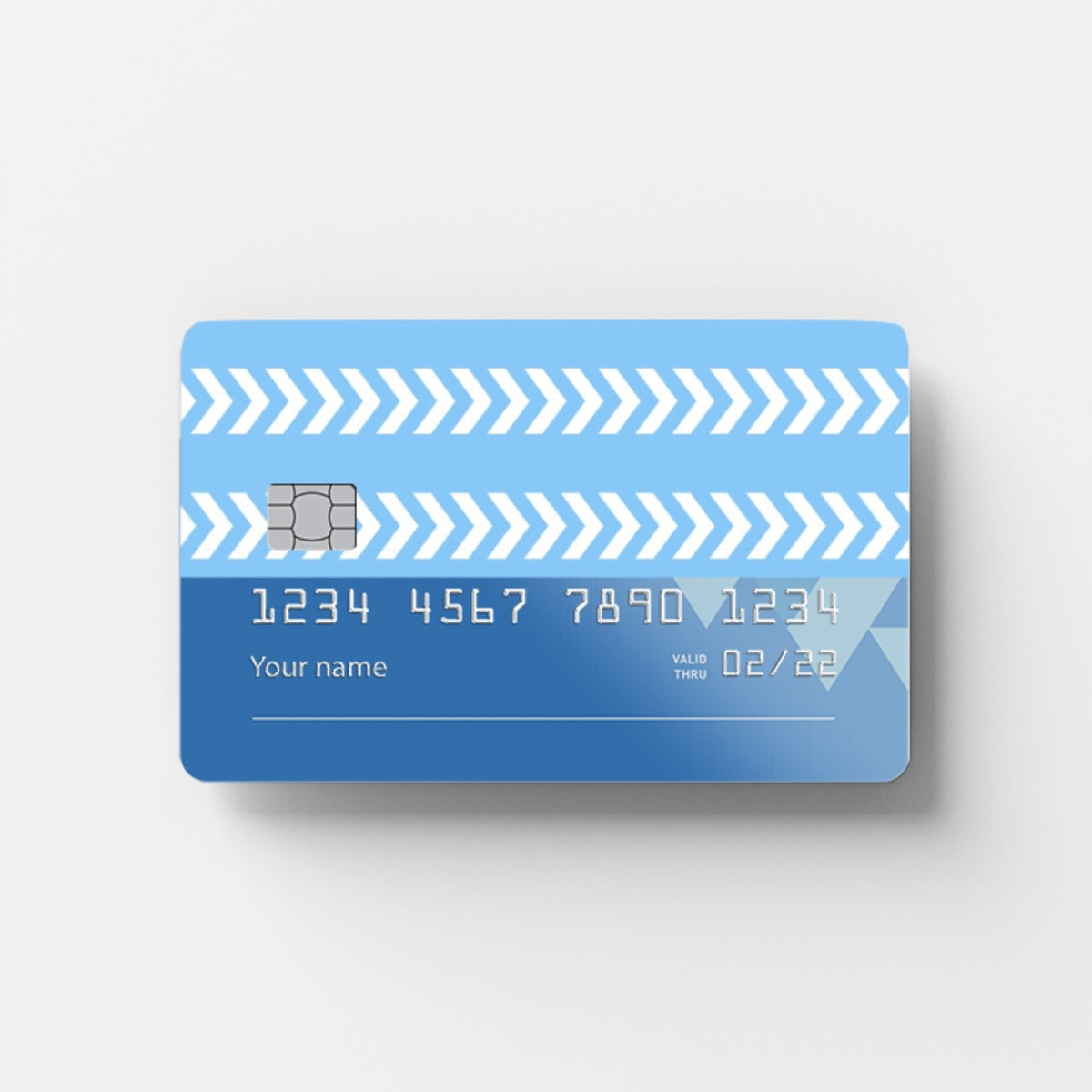 Blue-White Arrows Credit Card Sticker
