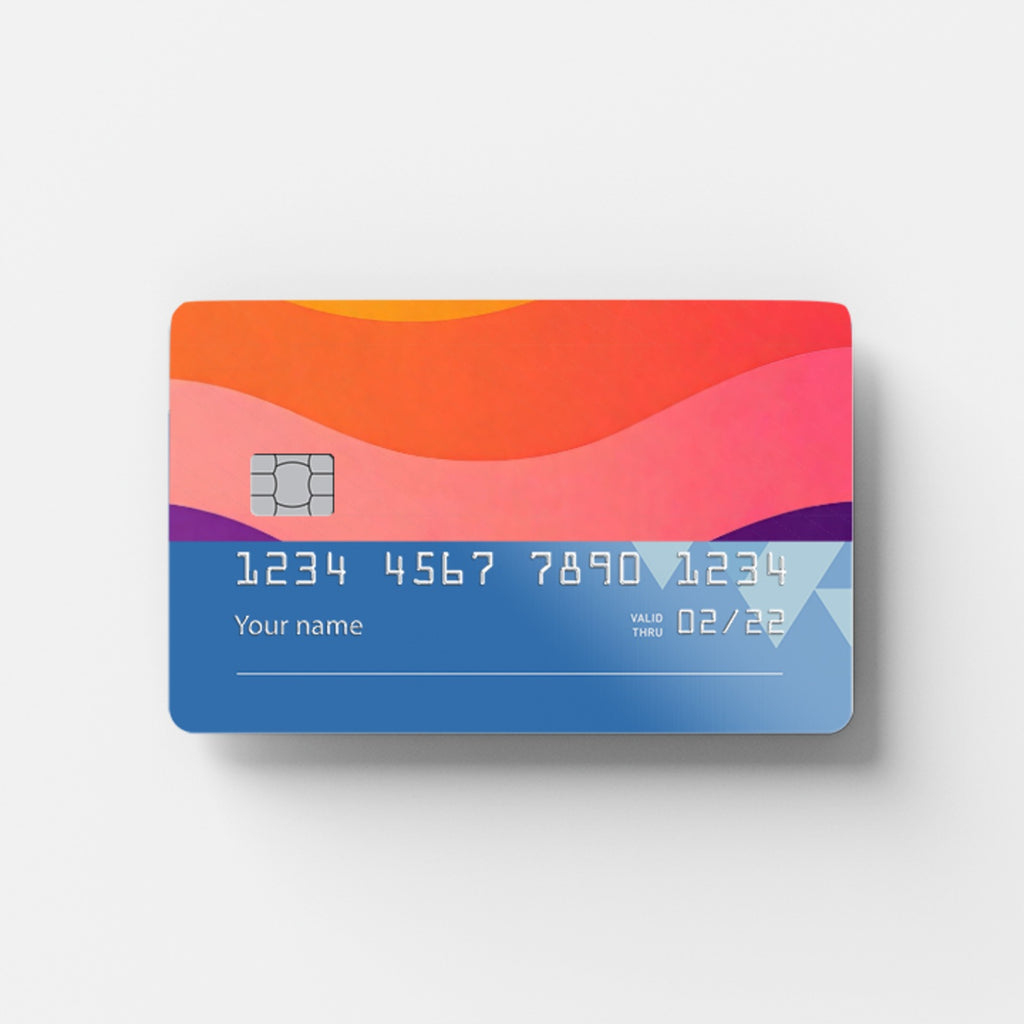Yellow-Orange Gradient Credit Card Sticker