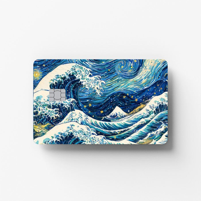 Starry Waves Credit Card Sticker