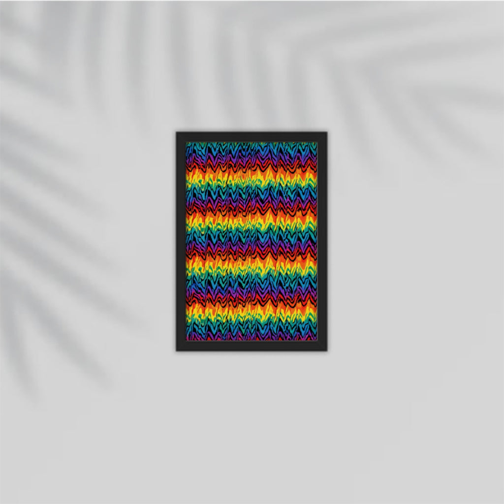 Frequency Zebra Framed Poster