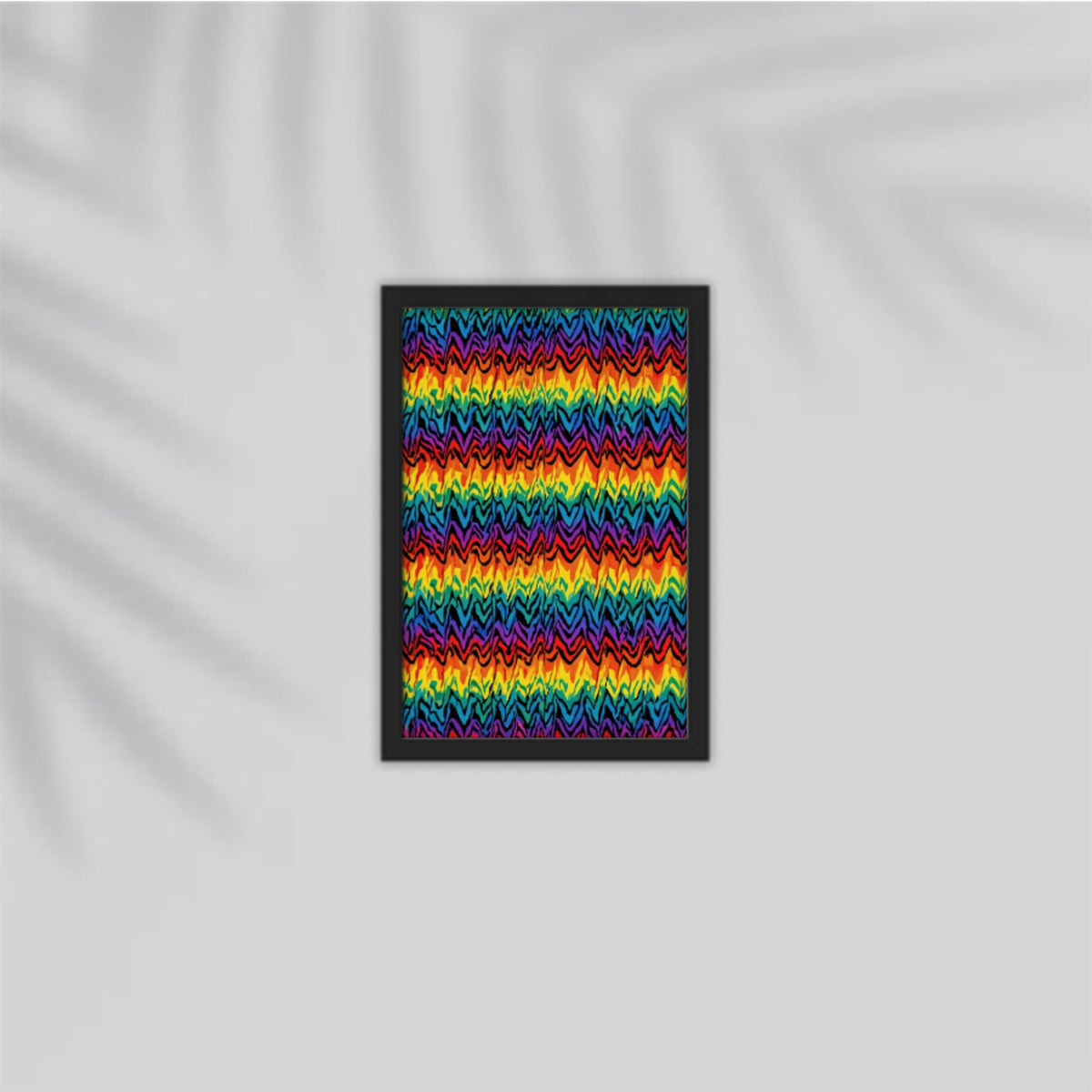Frequency Zebra Framed Poster