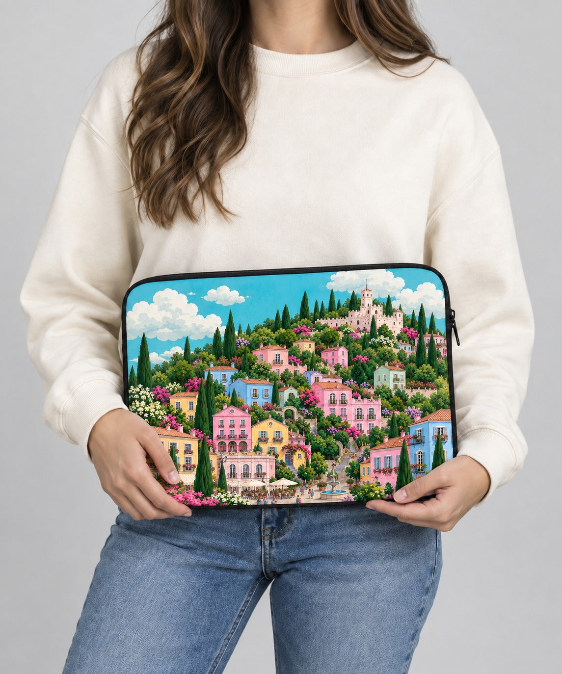 Pastel Hillside Laptop Sleeve