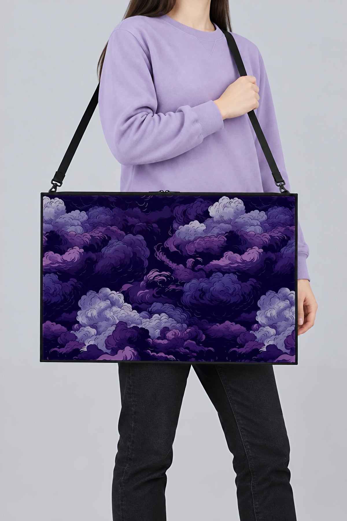 Purple Clouds Art Bag