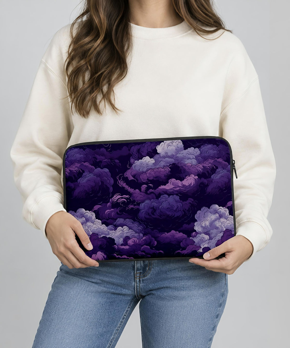 Purple Clouds Laptop Sleeve