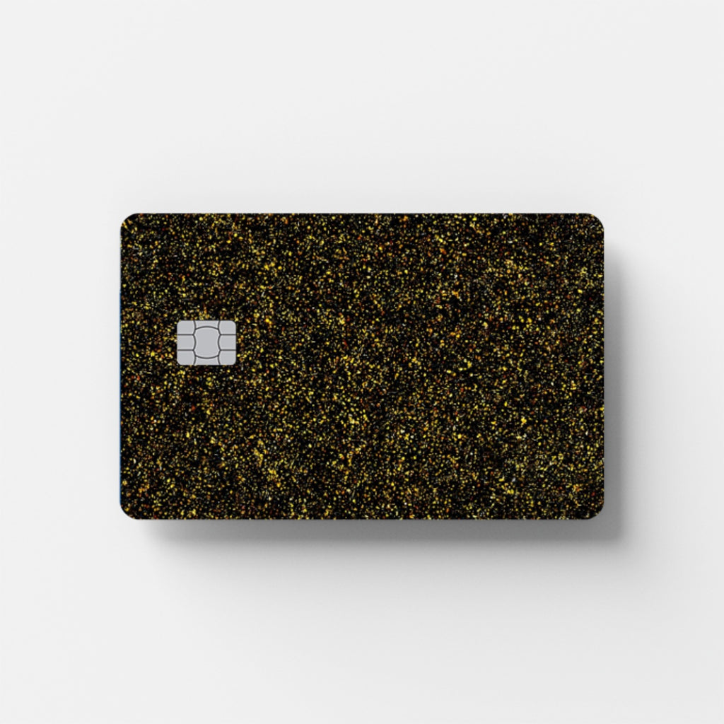 Yellow Glitter Credit Card Sticker