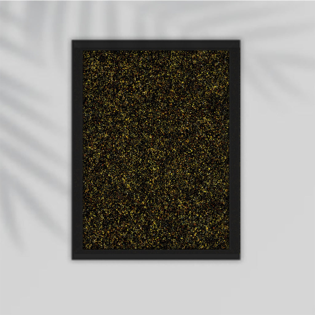 Yellow Glitter Framed Poster