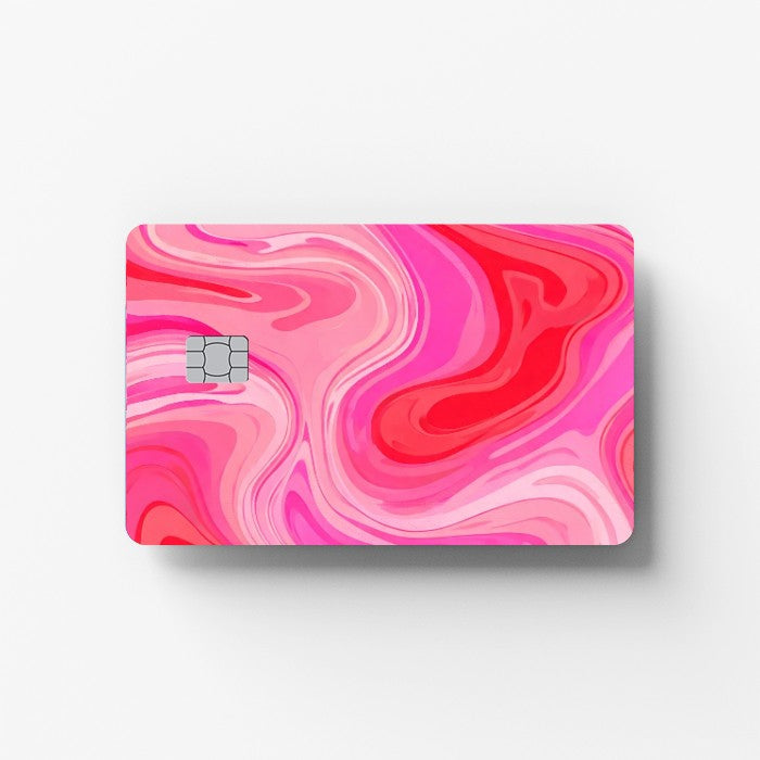 Pink Ripple Credit Card Sticker