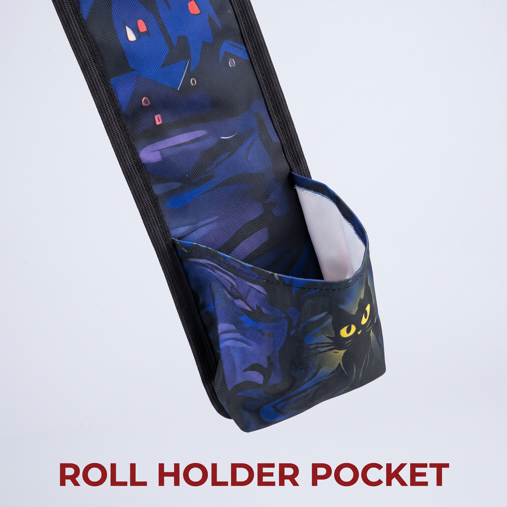 T-ruler cover roll holder pocket
